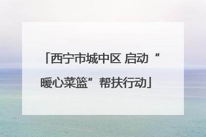 西宁市城中区 启动“暖心菜篮”帮扶行动