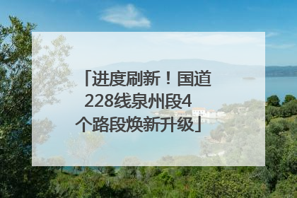 进度刷新！国道228线泉州段4个路段焕新升级