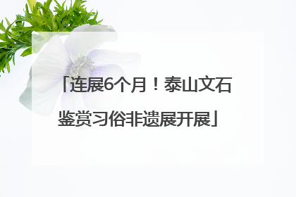 连展6个月！泰山文石鉴赏习俗非遗展开展