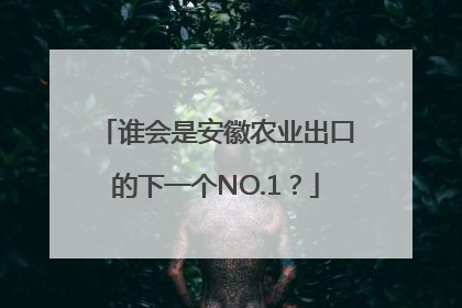 谁会是安徽农业出口的下一个NO.1？