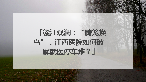 赣江观澜：“腾笼换鸟”，江西医院如何破解就医停车难？