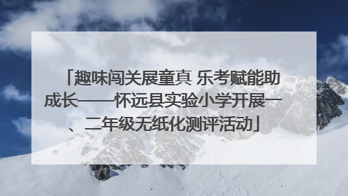 趣味闯关展童真 乐考赋能助成长——怀远县实验小学开展一、二年级无纸化测评活动