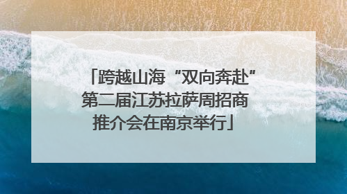 跨越山海“双向奔赴” 第二届江苏拉萨周招商推介会在南京举行