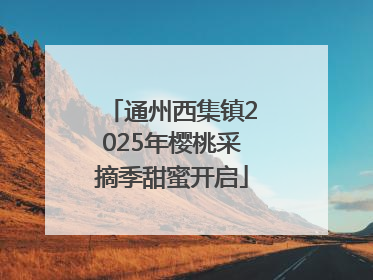 通州西集镇2025年樱桃采摘季甜蜜开启