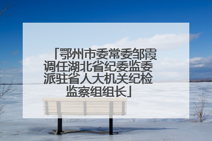 鄂州市委常委邹霞调任湖北省纪委监委派驻省人大机关纪检监察组组长