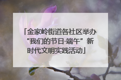 金家岭街道各社区举办“我们的节日·端午”新时代文明实践活动