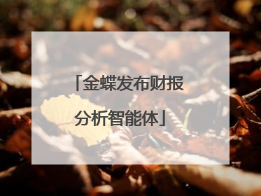 金蝶发布财报分析智能体
