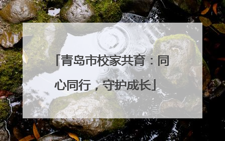 青岛市校家共育：同心同行，守护成长