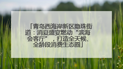 青岛西海岸新区隐珠街道：消夏盛宴燃动“滨海会客厅”，打造全天候、全龄段消费生态圈