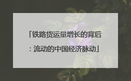 铁路货运量增长的背后：流动的中国经济脉动