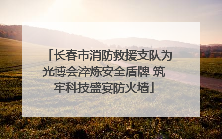 长春市消防救援支队为光博会淬炼安全盾牌 筑牢科技盛宴防火墙