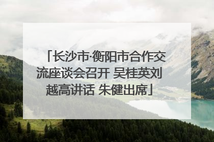 长沙市·衡阳市合作交流座谈会召开 吴桂英刘越高讲话 朱健出席