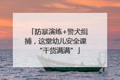 防暴演练+警犬缉捕，这堂幼儿安全课“干货满满”