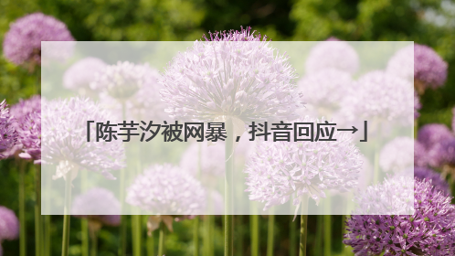 陈芋汐被网暴，抖音回应→