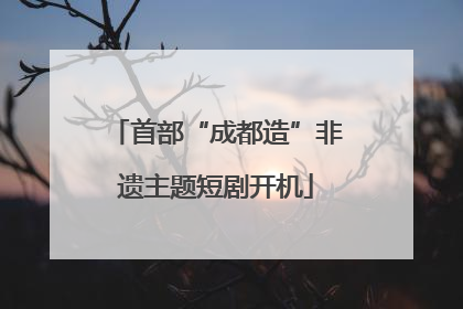 首部“成都造”非遗主题短剧开机