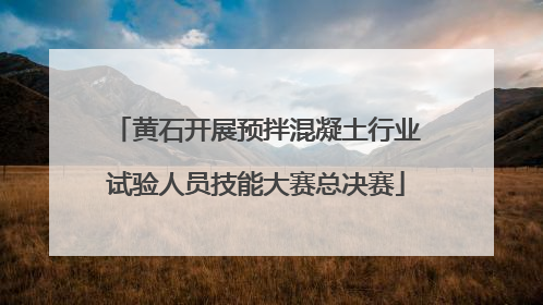黄石开展预拌混凝土行业试验人员技能大赛总决赛
