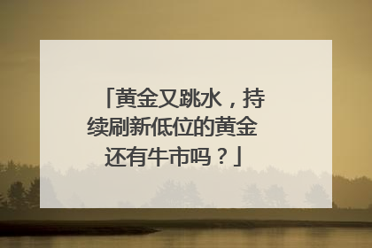 黄金又跳水，持续刷新低位的黄金还有牛市吗？