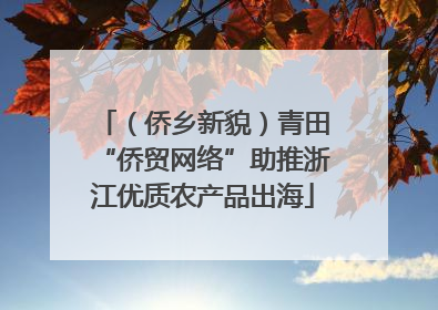 （侨乡新貌）青田“侨贸网络”助推浙江优质农产品出海