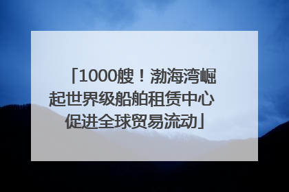 1000艘！渤海湾崛起世界级船舶租赁中心 促进全球贸易流动