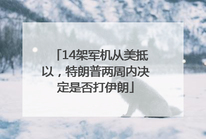 14架军机从美抵以，特朗普两周内决定是否打伊朗