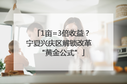 1亩=3倍收益？宁夏兴庆区解锁改革“黄金公式”