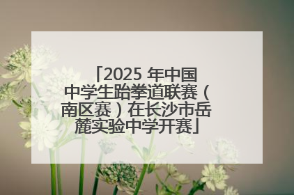 2025 年中国中学生跆拳道联赛（南区赛）在长沙市岳麓实验中学开赛