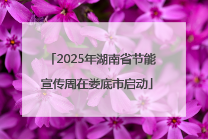 2025年湖南省节能宣传周在娄底市启动