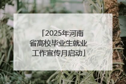 2025年河南省高校毕业生就业工作宣传月启动