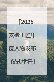2025安徽工匠年度人物发布仪式举行