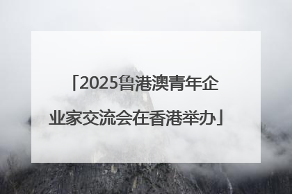 2025鲁港澳青年企业家交流会在香港举办