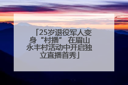 25岁退役军人变身“村播” 在眉山永丰村活动中开启独立直播首秀