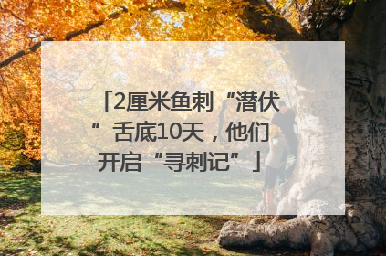 2厘米鱼刺“潜伏”舌底10天，他们开启“寻刺记”