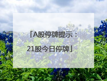 A股停牌提示：21股今日停牌